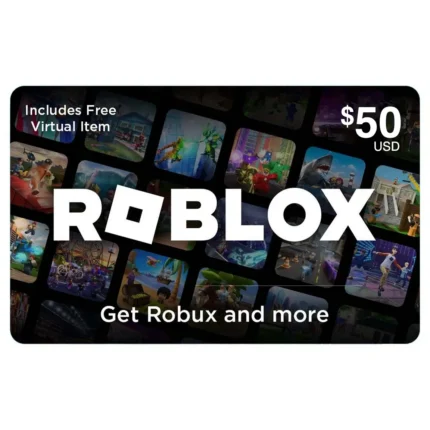 $50 Roblox Gift Card – Unlock Robux for In-Game Purchases and Premium Content